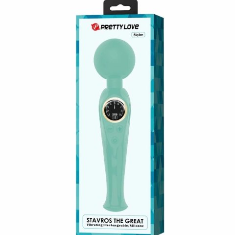 Pretty Love Skyler masażer z elastyczną głowką i ekranem LCD zielony
