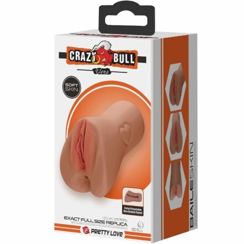 Crazy Bull BM-009238N-1 Intymny Masturbator model dwukanałowy TPR, naturalny kolor