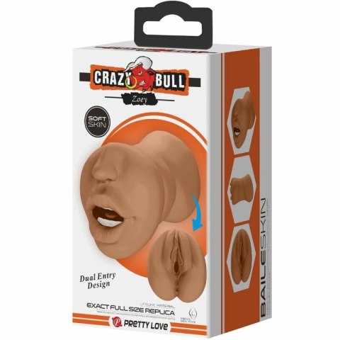 Crazy Bull Zoey Masturbator Intymny System Dwustronny Usta i Powierzchnia Anatomiczna TPR