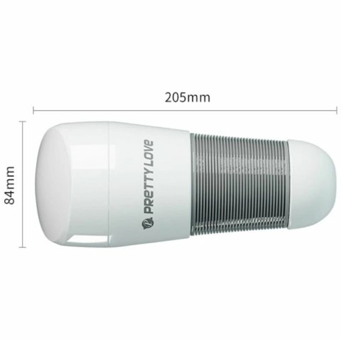 Pretty Love Kitty White - kompaktowa maszyna intymna z teksturowaną tuleją