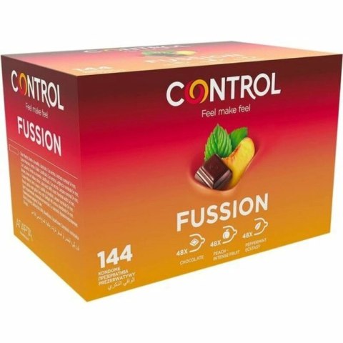 Control Adapta Fusion 144 szt. - prezerwatywy o trzech aromatach, 54 mm