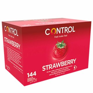 Control Adapta Kondomy Truskawkowe 54mm 144szt - Aromatyzowane, Czerwone