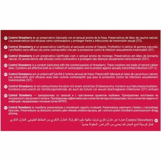 Control Adapta Kondomy Truskawkowe 54mm 144szt - Aromatyzowane, Czerwone