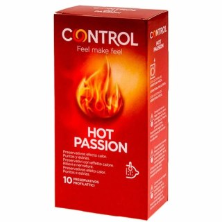 Control Hot Passion prezerwatywy rozgrzewające 10 szt. punkty 53mm