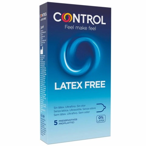 Control Latex Free Poliuretanowe prezerwatywy 5 sztuk ultracienkie 58mm