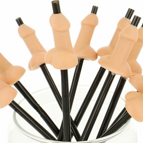 Diablo Picante - zestaw 10 słomek imprezowych, naturalny kolor