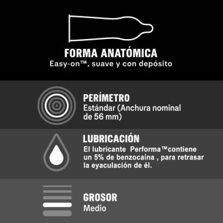 Durex Extended Pleasure 12 szt. - prezerwatywy opoźniające, 56 mm