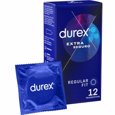 Durex Extra Safe 12 szt. - precyzyjny system ochrony, lateks, 56 mm