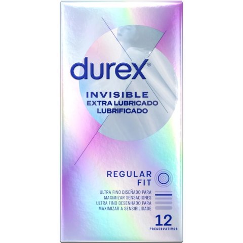 Durex Invisible Extra Lubricated 12 szt. ultracienkie prezerwatywy