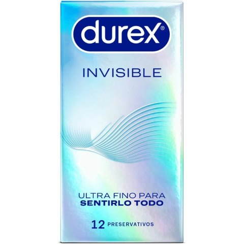 Durex Invisible Ultra Cienkie Prezerwatywy 12 szt. Lateksowe 54mm