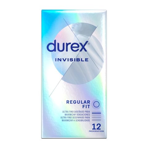Durex Invisible Ultra Cienkie Prezerwatywy 12 szt. Lateksowe 54mm