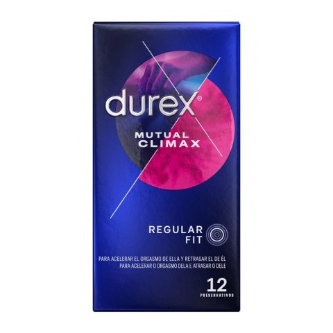 Durex Mutual Climax 12 sztuk - anatomiczne, teksturowane, benzokaina