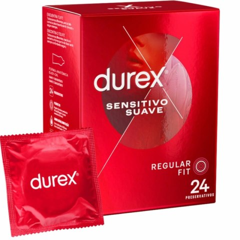 Durex Sensitive Soft 24 szt. - cienkie, komfortowe prezerwatywy Easy-On