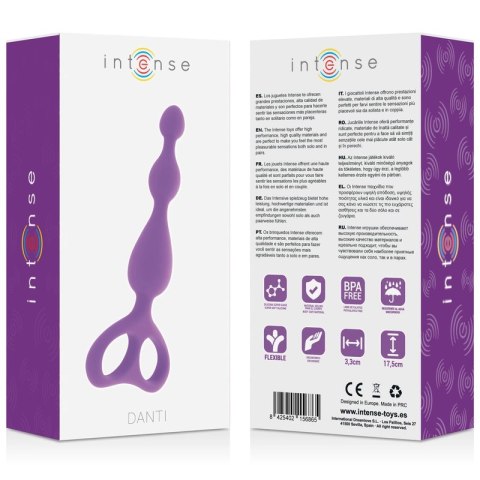 Intense Danti Lilac - anatomiczny stymulator silikonowy 17,5 cm