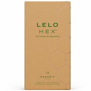 LELO HEX Organic prezerwatywy 12 szt. ekologiczny lateks, struktura HEX