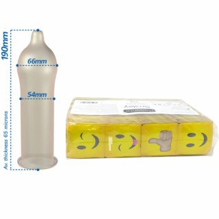 Pasante Smiley Torba 144 szt. prezerwatywy lateksowe 54mm