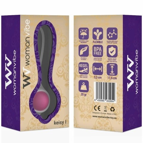 Womanvibe Keisy I Piłka treningowa silikonowa, rożowa 35g