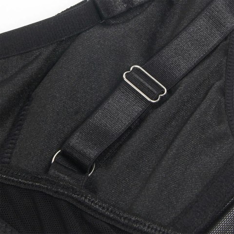 SUBBLIME 955243 Czarny komplet bielizny z pasem do pończoch L/XL