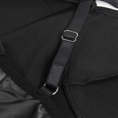 SUBBLIME 955373 Sukienka nocna z czarnymi skorzanymi ramiączkami S/M