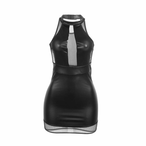 SUBBLIME 955472 Sukienka Halter z Przezroczystościami Czarna S/M