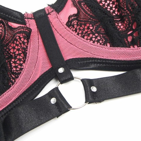 SUBBLIME 955588 Komplet Pink Skora Lakierowana Siateczka L/XL