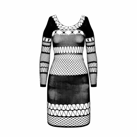 PASSION BS105 Bodystocking biały elastyczny jeden rozmiar