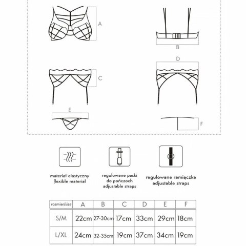 Livco Corsetti Soledad LC 20217 komplet L/XL - biustonosz, pas, majtki