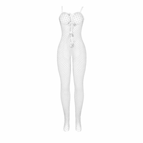 Subblime 951740 Bodystocking biały siateczkowy z kokardkami, uniwersalny