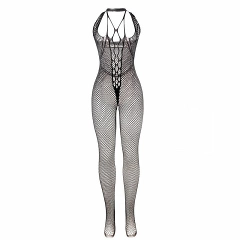 Subblime 951788 Czarny Bodystocking z Siateczki z Paskami, Uniwersalny