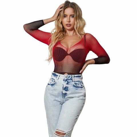 Subblime 952259 Sukienka siateczkowa gradient czarno-czerwona uniwersalna