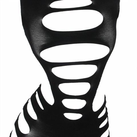 Subblime 952266 Czarna sukienka z siatki rybackiej, długi rękaw, uniwersalny