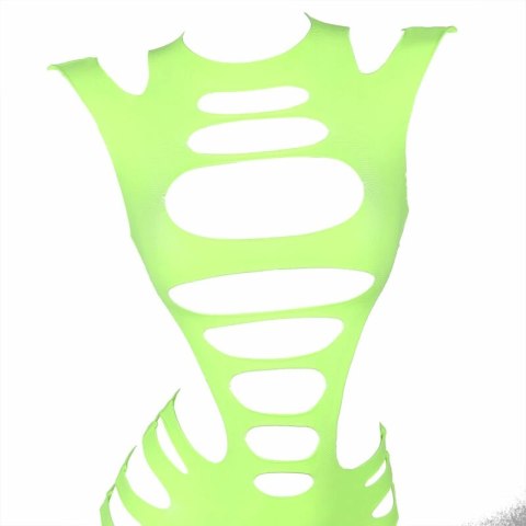 Subblime 952280 Zielona sukienka siateczkowa, długi rękaw, uniwersalny rozmiar