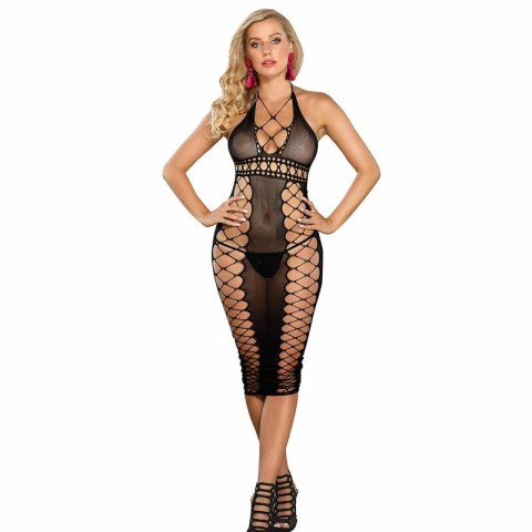 Subblime 952310 Długa Czarna Sukienka Rybaczka One Size