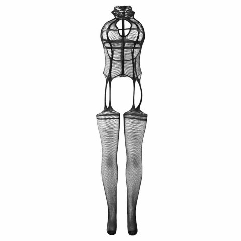 Subblime Bodystocking 951986 czarny, siateczkowy, z nadrukami, uniwersalny