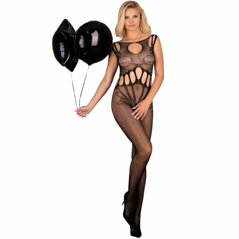 LivCo Corsetti Amahil bodystocking czarny z wycięciem, uniwersalny