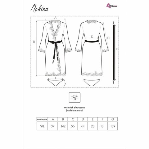 LivCo Corsetti Nokina LC-XG055 komplet sukienka i majtki czarne uniwersalne