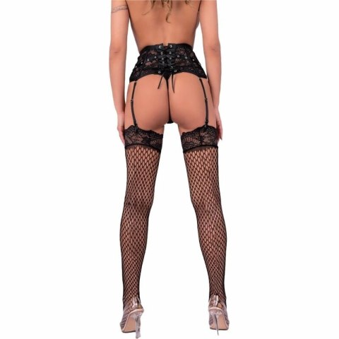 Livco Corsetti Fashion Aufdaria - Bodystocking siateczkowy czarny L/XL