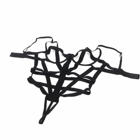 Subblime Body z wycięciami czarne L/XL - elegancki model z regulowanymi ramiączkami