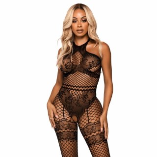 Leg Avenue Bodystocking Industrial Net z koronką czarny one size
