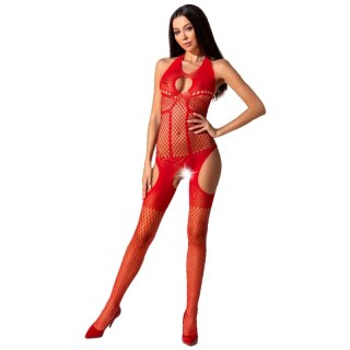 PASSION BS079 Bodystocking z koronką czerwony uniwersalny