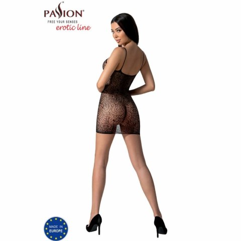 PASSION BS096 Czarny Bodystocking Jednorozmiarowy Elastyczny Design