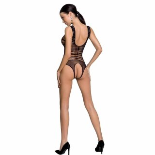 Passion BS086 Bodystocking czarna koronkowa, siateczkowa, one size