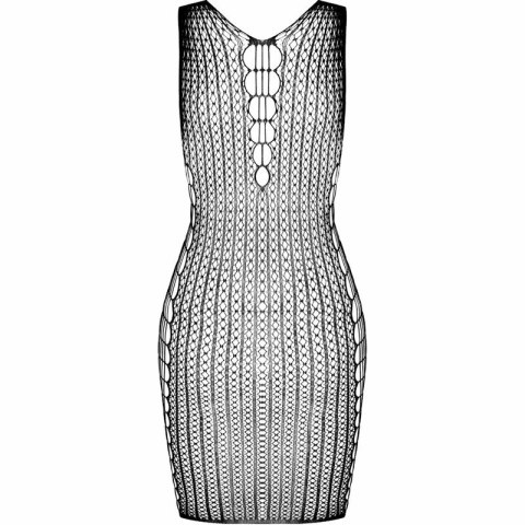 Passion BS097 Czarny Bodystocking elastyczny z koronką One Size