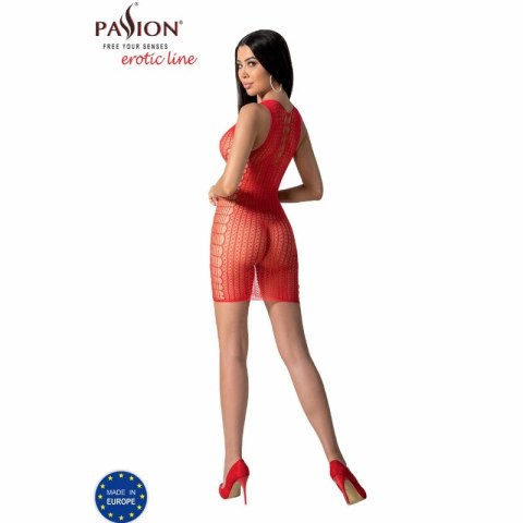 Passion BS097 Czerwone bodystocking siateczkowe, elastyczne, uniwersalne