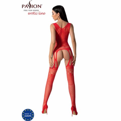 Passion BS099 Czerwone Bodystocking Jednoczęściowe Uniwersalne