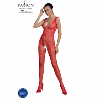 Passion Eco BS012 Bodystocking czerwony ekologiczny, uniwersalny