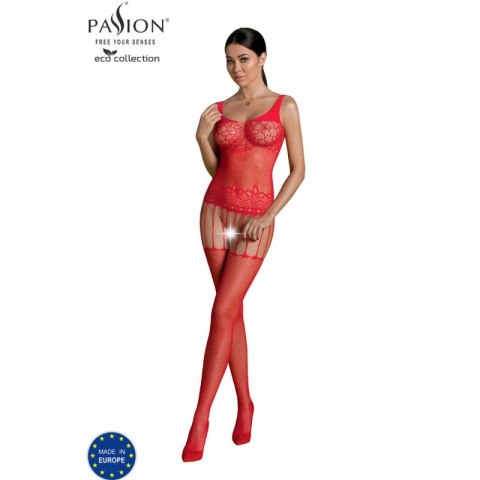 Passion Eco Collection Bodystocking BS001 czerwony, ekologiczny, uniwersalny