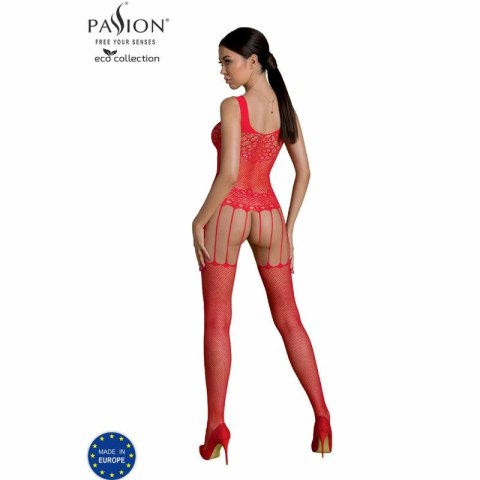 Passion Eco Collection Bodystocking BS001 czerwony, ekologiczny, uniwersalny