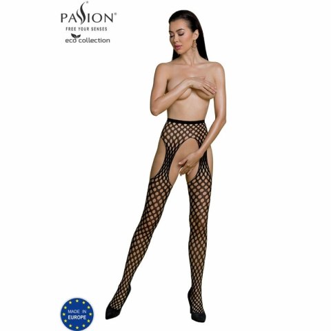 Passion Eco Collection Bodystocking ECO S003 Czarny, rozmiar uniwersalny
