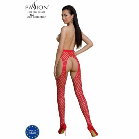 Passion Eco Collection Bodystocking ECO S003 Czerwony - Ekologiczny Design